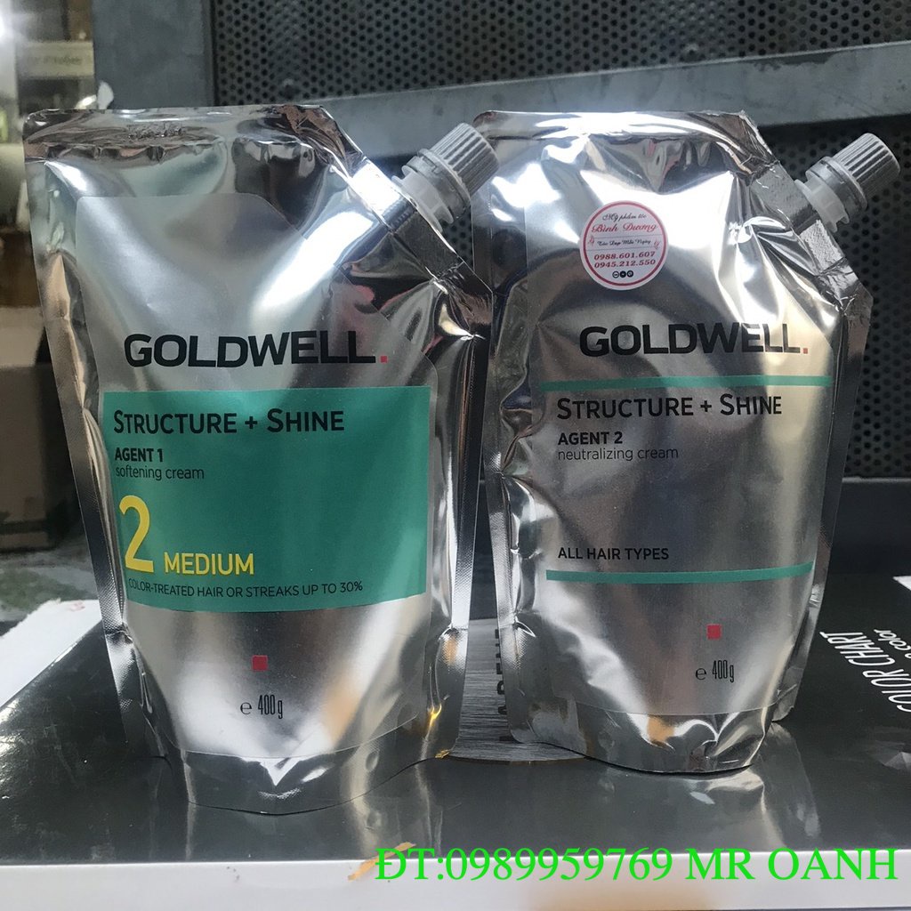 Cặp Duỗi uốn cao cấp Goldwell Structure + Shine 400mlx2