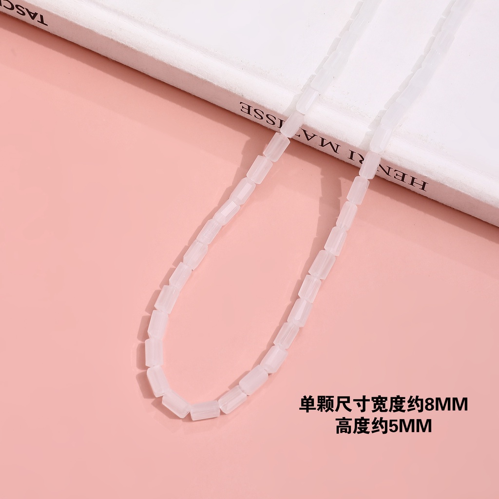 Set 72 Hạt Pha Lê Giả Hình Chữ Nhật 4 * 8MM Tự Làm Trang Sức