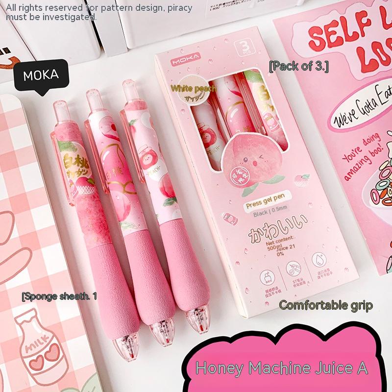Bút Moka Ngòi 0.5St Nhanh Khô Họa Tiết Hoạt Hình Dễ Thương Cho Bé Gái
