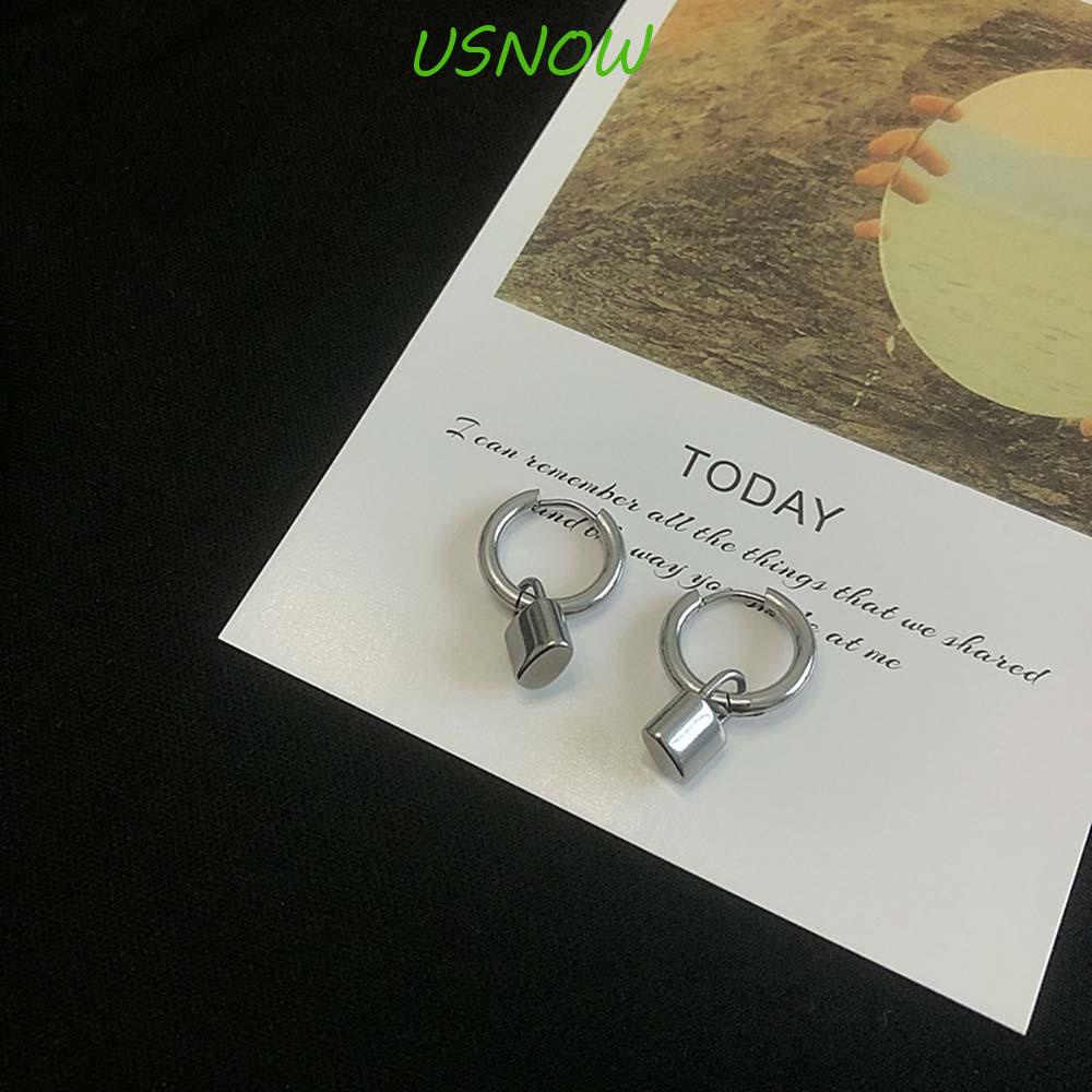 Khuyên Kẹp Vành Tai Hình Ổ Khóa Đơn Giản Phong Cách Hip Hop Hàn Quốc Cá Tính Cho Nữ