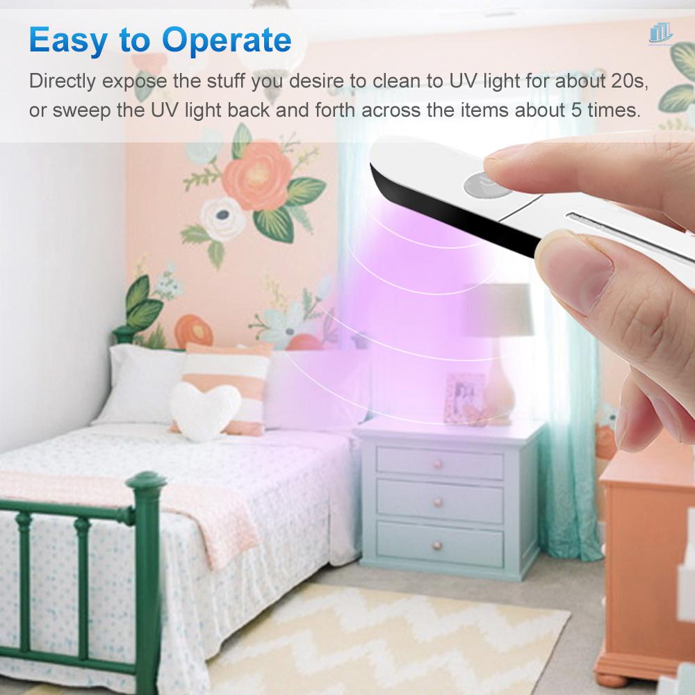 Thiết Bị Làm Sạch Bằng Tia Cực Tím Có Thể Sạc Lại Cổng Type-C Cho Điện Thoại Di Động / Đồng Hồ / Chìa Khóa
