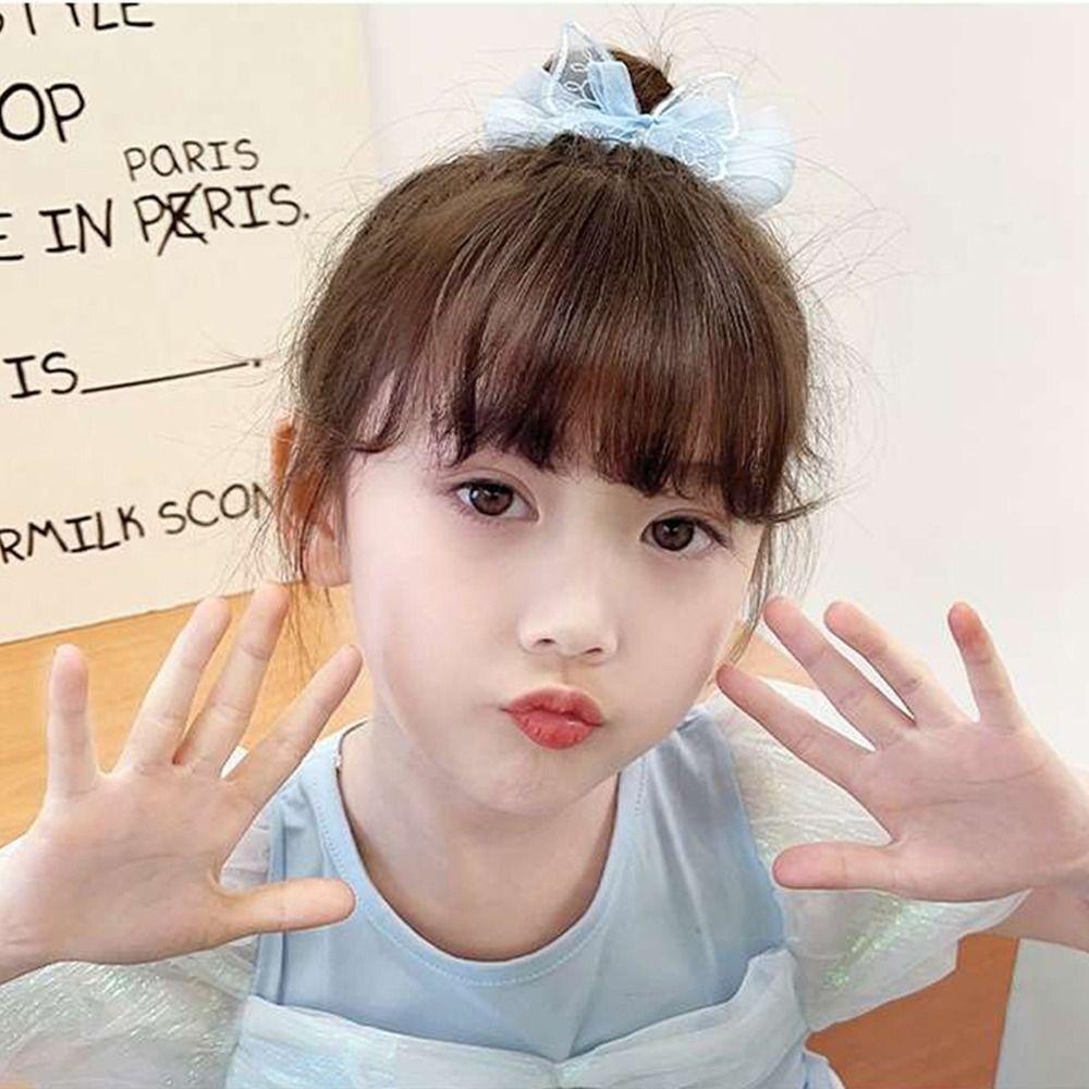 ANEMONE Kẹp Tóc Nơ Thêu Họa Tiết Bằng Hợp Kim Thời Trang Xinh Xắn Cho Bé Gái