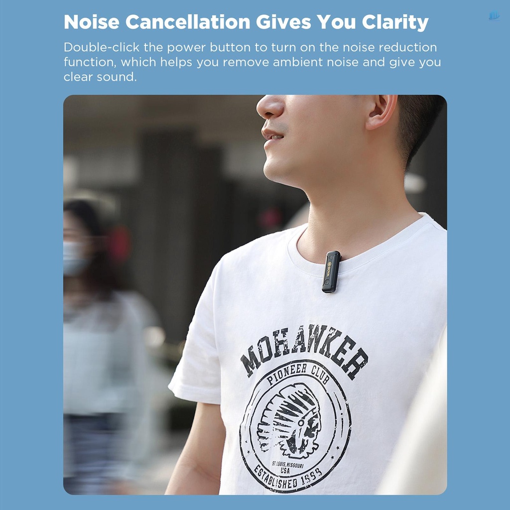 Micro Không Dây Mini 2.4G BOYA BY-WM3T2-U1 Có Kẹp Gắn Điện Thoại / Máy Tính Bảng Type-C 50M