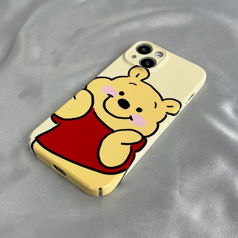 Ốp Điện Thoại Cứng Họa Tiết Gấu Và Dâu Tây Dễ Thương Cho Iphone 13 / 8 Xr 12 11xs / 7 14pro