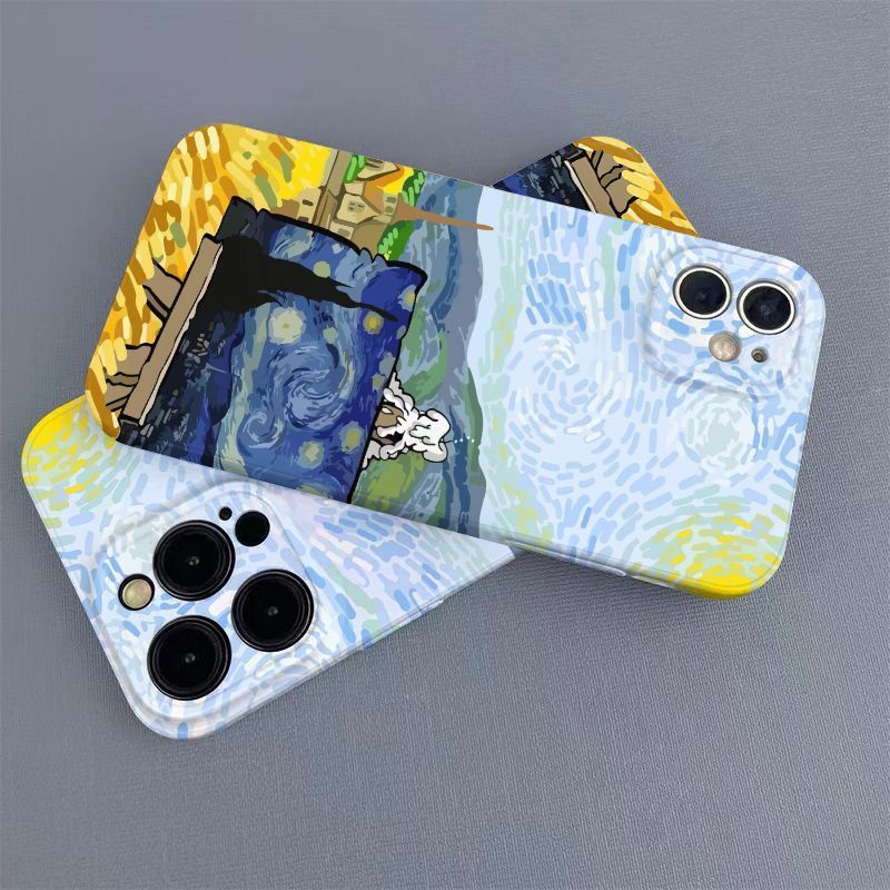 Ốp Điện Thoại Cứng Họa Tiết Tranh Van Gogh Độc Đáo Thời Trang Cho iphone11XR14pro 13 / 8p 12max / 7