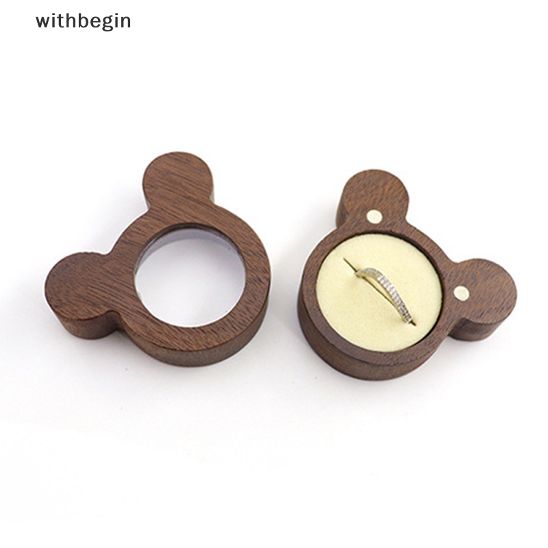 Hộp Đựng Nhẫn Đính Hôn Bằng Gỗ Kích Thước Nhỏ