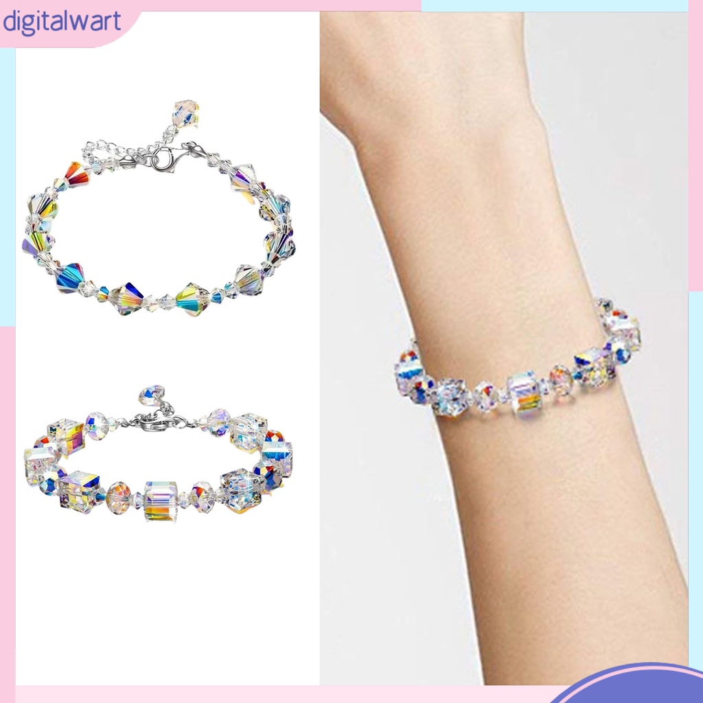 Vòng Tay Mở Rộng Đính Đá Pha Lê Nhân Tạo Có Thể Điều Chỉnh