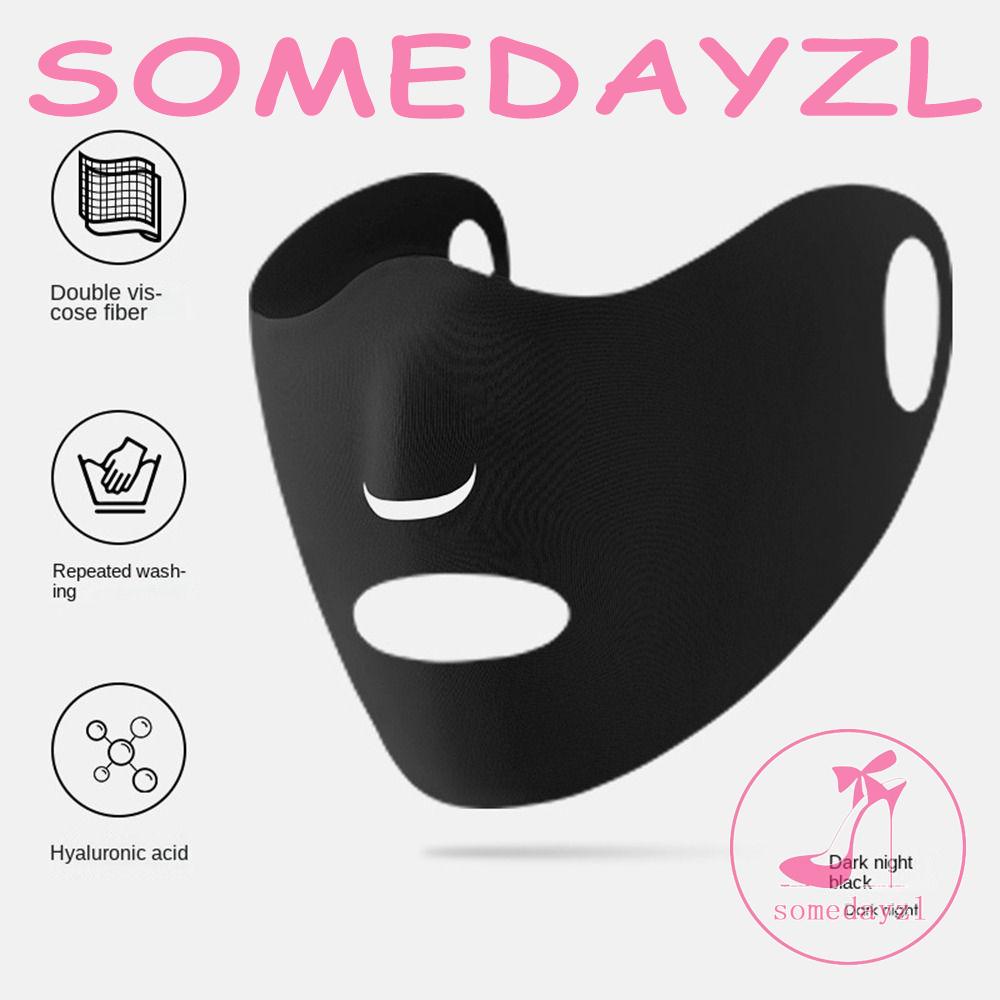 Somedayzl Khẩu Trang Chống Nắng Bằng Lụa Màu Trơn Che Mặt Và Cổ Dùng Khi Đi Xe Đạp / Leo Núi Ngoài Trời