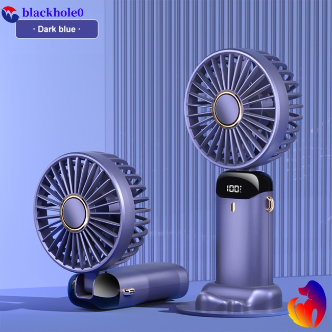 Quạt Điện Usb Mini Cầm Tay 5 Tốc Độ Có Màn Hình Led Hiển Thị Kỹ Thuật Số
