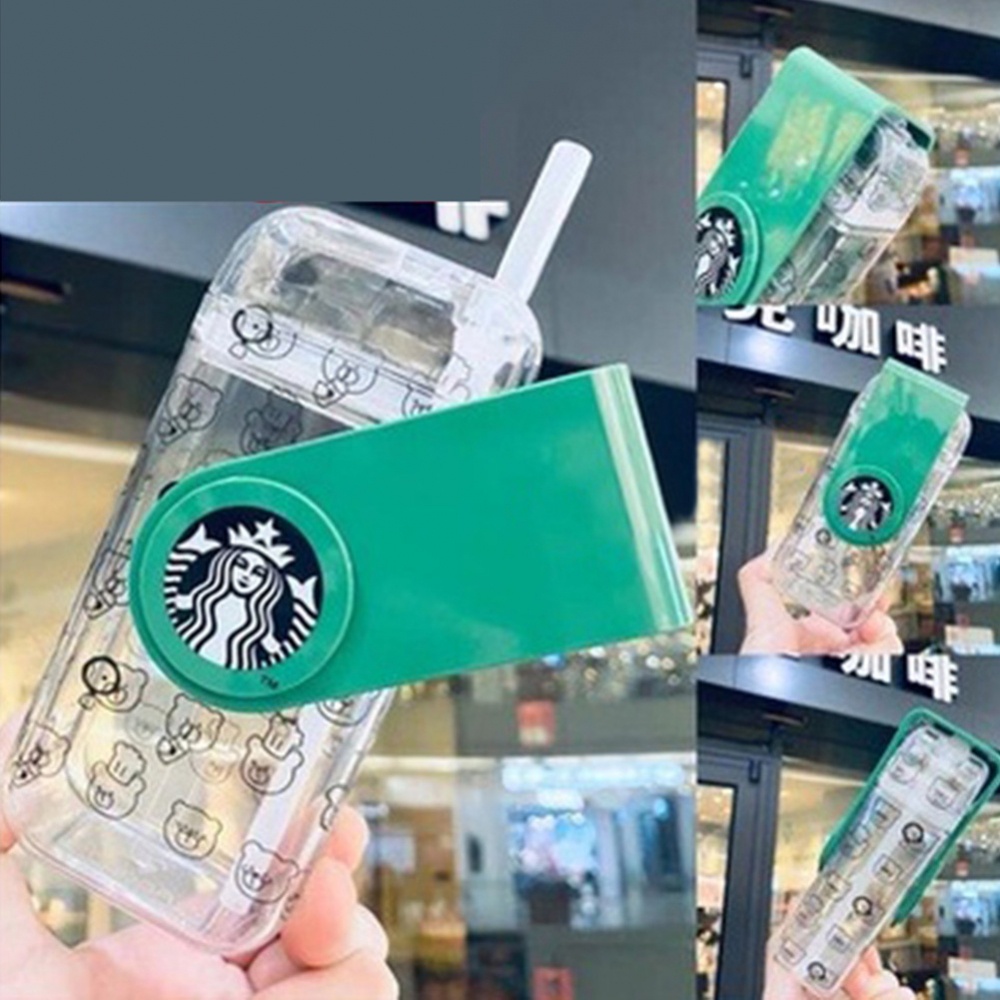 Cốc Uống Nước Starbucks 290ml Có Thể Tái Sử Dụng Kèm Ống Hút Và Nắp Đậy