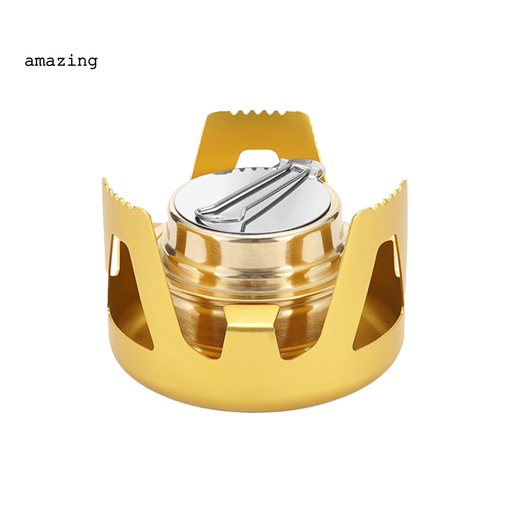 Bếp Lò Mini Chống Gió Có Nắp Điều Chỉnh Và Tay Cầm Có Thể Gập Lại Kèm Túi Đựng Dành Cho Cắm Trại Ngoài Trời