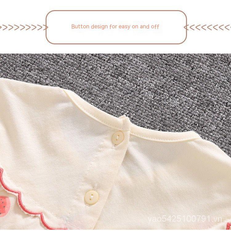 Bộ Áo Liền Quần Một Mảnh Siêu Dễ Thương Thời Trang Mùa Hè Cho Bé Sơ Sinh