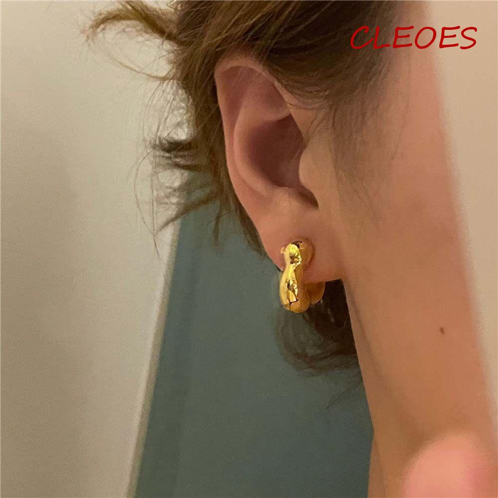 Bông Tai Mạ Bạc 925 Hình Tròn Thời Trang|Kim Khâu Hình Bông Hoa Dùng Làm Quà Tặng|Bông Tai Hình Chữ C Họa Tiết Hoa Thời Trang Sành Điệu Cho Nữ