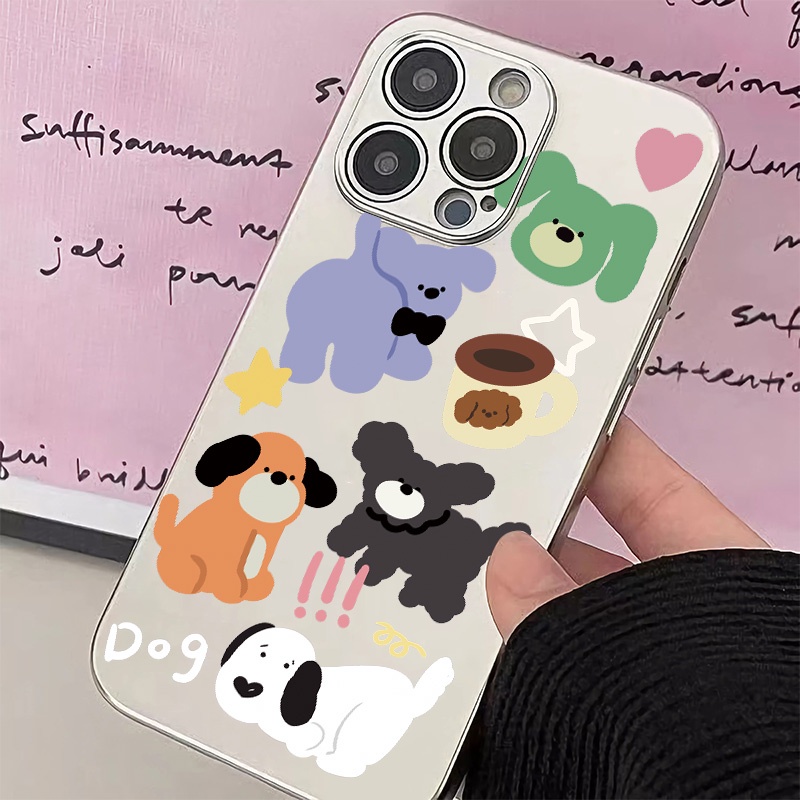 Ốp Điện Thoại TPU Mềm Trong Suốt Mạ Màu Bạc Cho IPhone 14 13 12 11 Pro Max 8 7 Plus X XR XS SE 2020