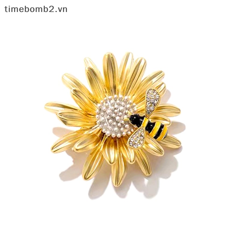 {Timebomb} Ghim Cài Áo Hình Hoa Cúc Nhỏ Tinh Tế Thời Trang Phụ Kiện Trang Sức Corsage.