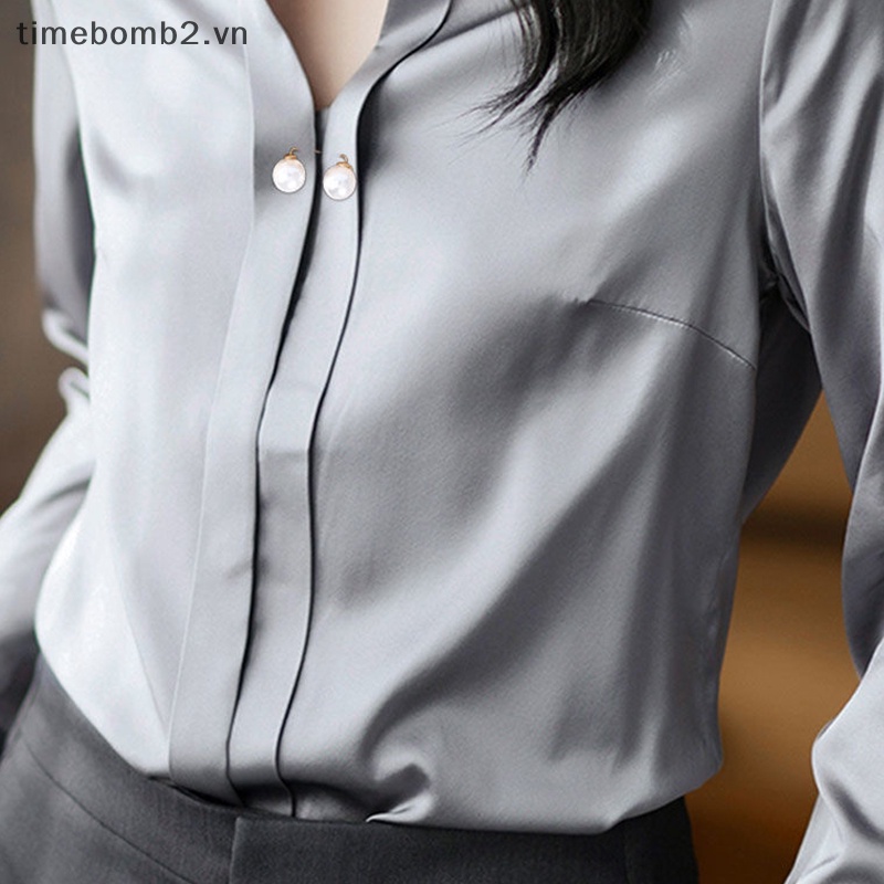 {Timebomb} Ghim Cài Quần Áo Cố Định Thay Đổi Lớn Đính Ngọc Trai Nhỏ Tinh Tế Sành Điệu Chống Embarrassment Phụ Kiện Cho Nữ.