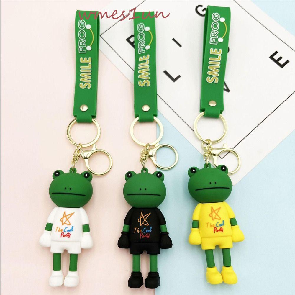 Móc Chìa Khóa WMES15H Bằng Silicon Hình Chú Ếch Đứng Đáng Yêu Thời Trang Hàn Quốc