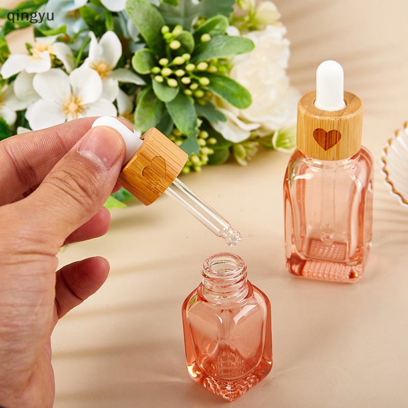 Bình Thủy Tinh Nhỏ Giọt 10 / 35Ml Có Nắp Bằng Gỗ Tre