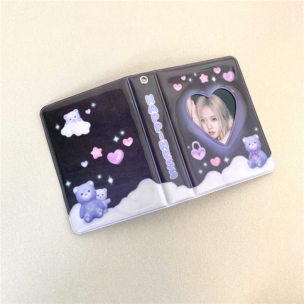 3 Inch Ins Photo Album Idol photo collection Cute Bear Starry Sky 40 Pocket PVC Photocard Collect Book In Stock New Arrival YM Cheap CX