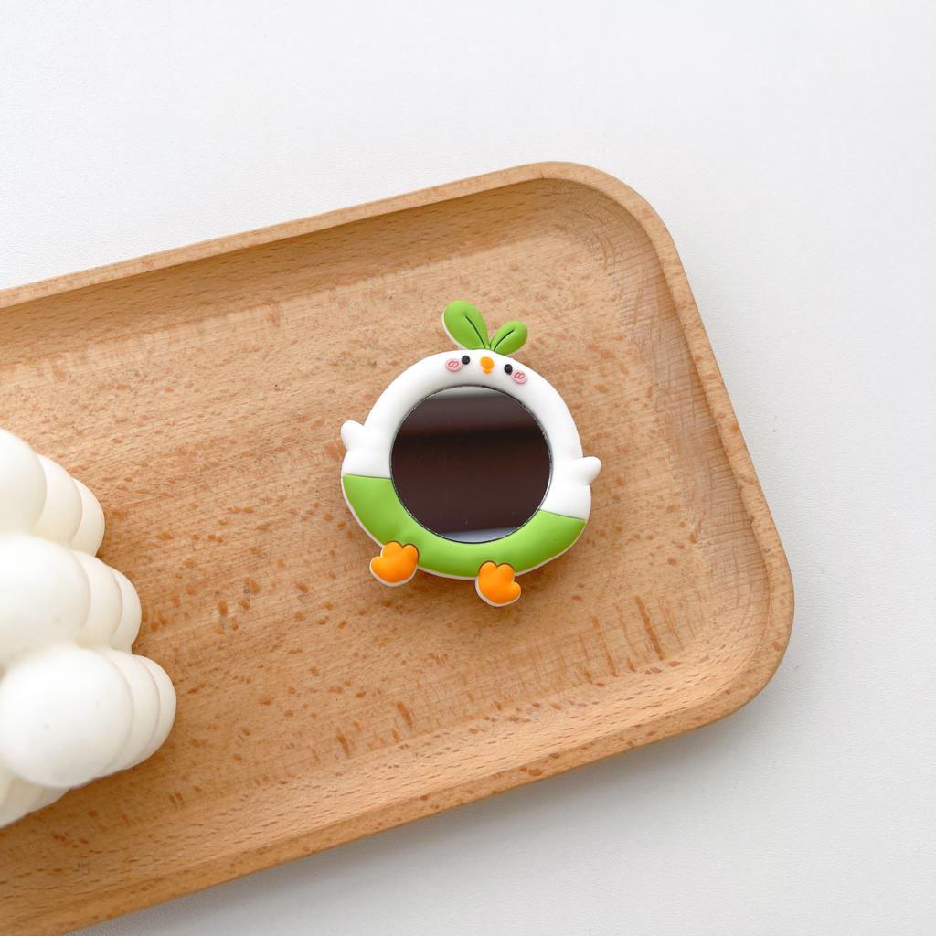 Hoạt Hình Disney Tròn Donut Họa Tiết Trang Điểm Gương Giá Đỡ Điện Thoại Hàn Quốc Đứng Nhẫn Cho Samsung Mobilephone