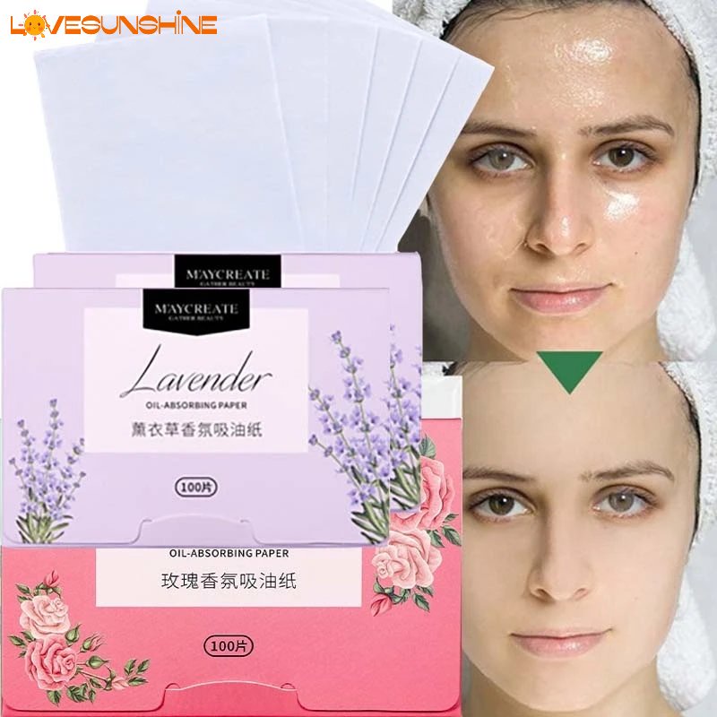 Set 100 / 50 Tờ Giấy Thấm Dầu Làm Sạch Da Mặt Tiện Dụng