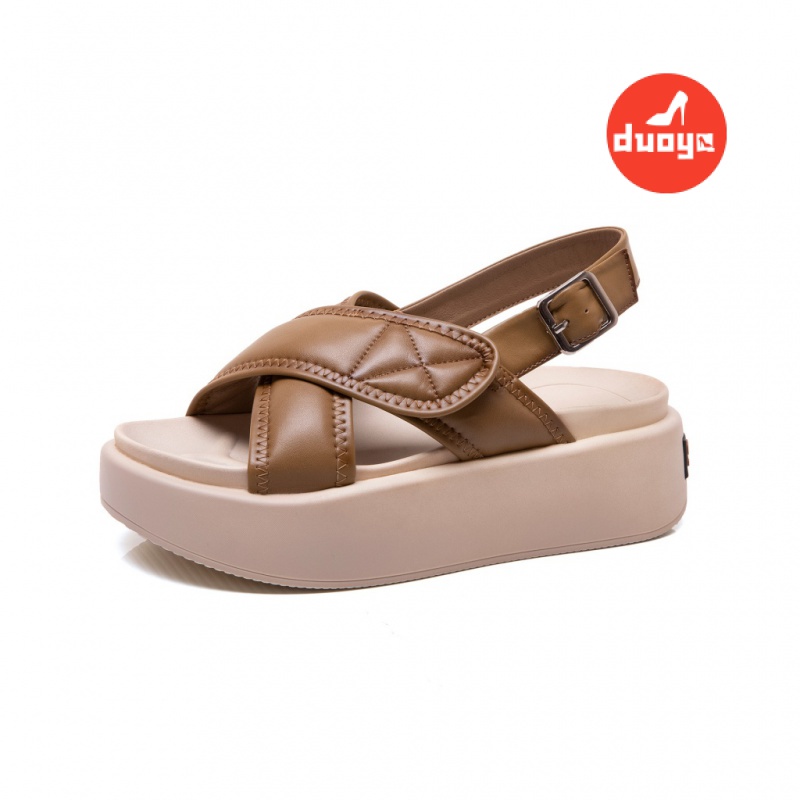 Duoya Tóc Thẳng ~ [Hàng Có Sẵn] Giày Sandal Đế Xuồng Dày Dặn Siêu Bán Chạy Phù Hợp Với Hàng Bán Chạy Cho Nữ