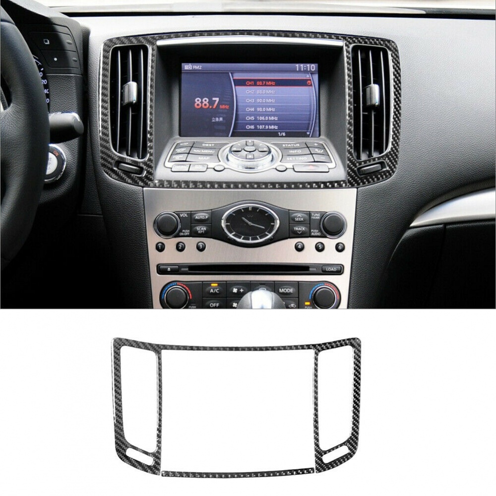 Set 2 Viền Bọc Sợi Carbon Trang Trí Lỗ Thông Gió Xe Hơi Infiniti G37 Sedan 2010-2013