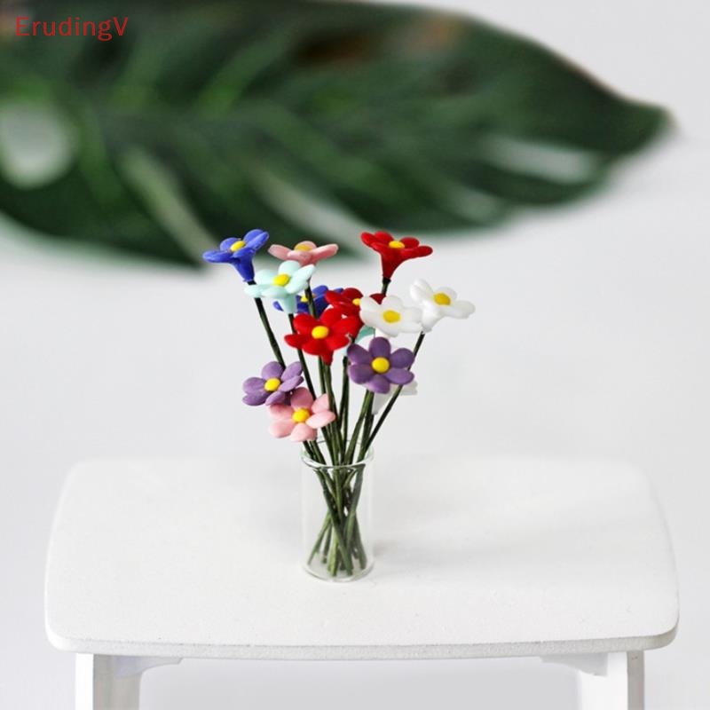 Bình Hoa Cúc Mini Dễ Thương Xinh Xắn Tỉ Lệ 1: 12 Dùng Để Trang Trí Nhà Búp Bê