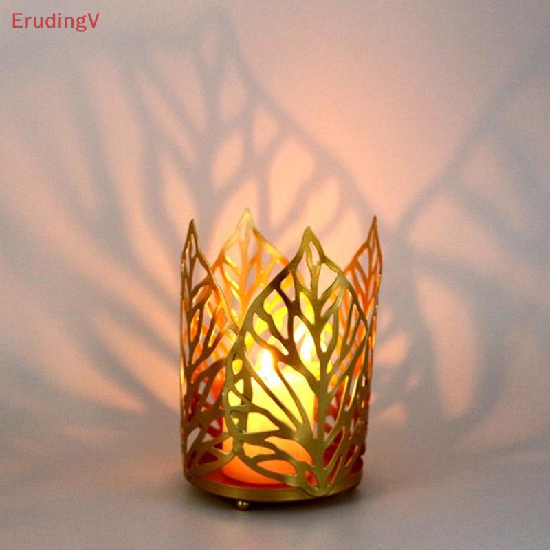 Giá Đỡ Đèn Hình Chiếc Lá Bằng Kim Loại Độc Đáo Trang Trí Bàn Tiệc Cưới