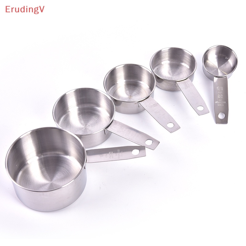 Bộ 5 Muỗng Đo Lường Bằng Thép Không Gỉ Tiện Dụng Cho Nhà Bếp