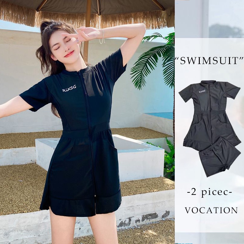 Bộ Đồ Bơi Bikini Có Túi Dáng Ôm Thời Trang Hàn Quốc Quyến Rũ Cho Nữ