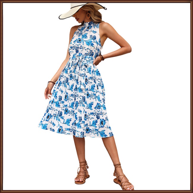 Jaz Đầm Hai Dây Sát Nách 100% Polyester In Hoa Cho Nữ