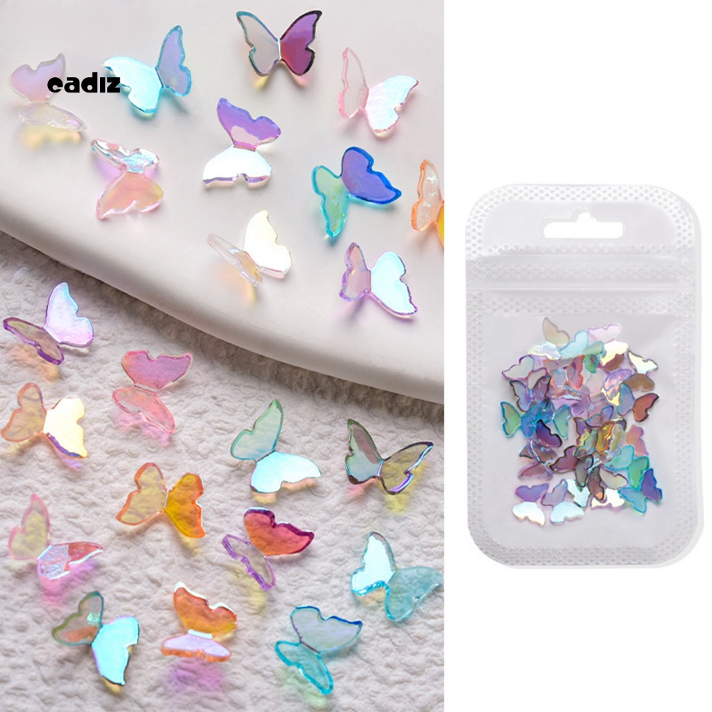 Set 30 Phụ Kiện Trang Trí Móng Tay Hình Bướm 3D Tinh Tế