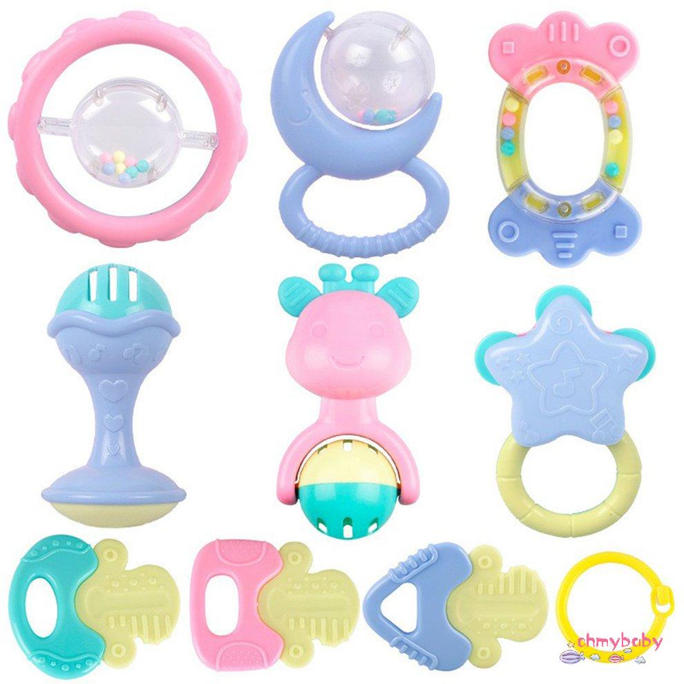 [Sẵn sàng] 4 Miếng Sơ Sinh Đồ Chơi Cho Trẻ Đầu Học Mới Ra Cổ Tay Lục Lạc Nhạc [P/13]