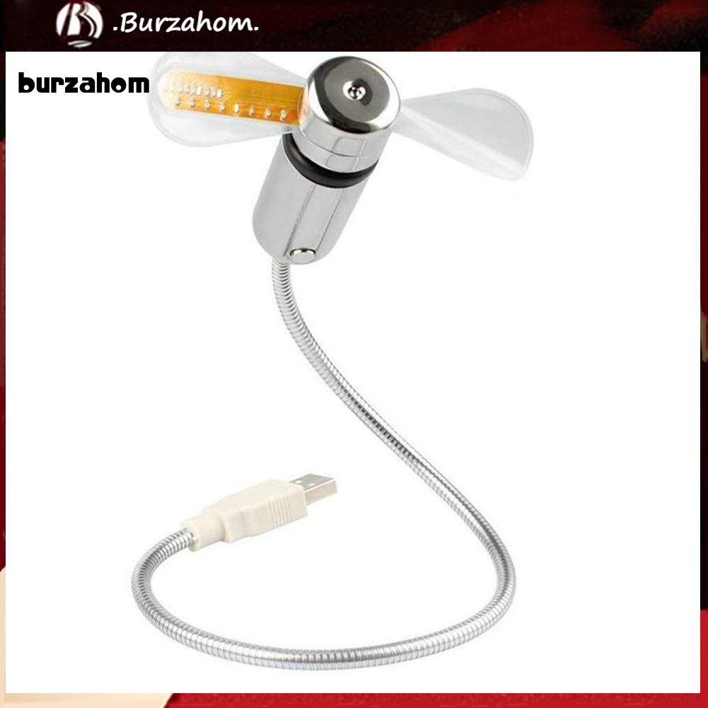 Quạt Làm Mát Mini USB Có Đèn LED Hiển Thị Nhiệt Độ Thực Tế