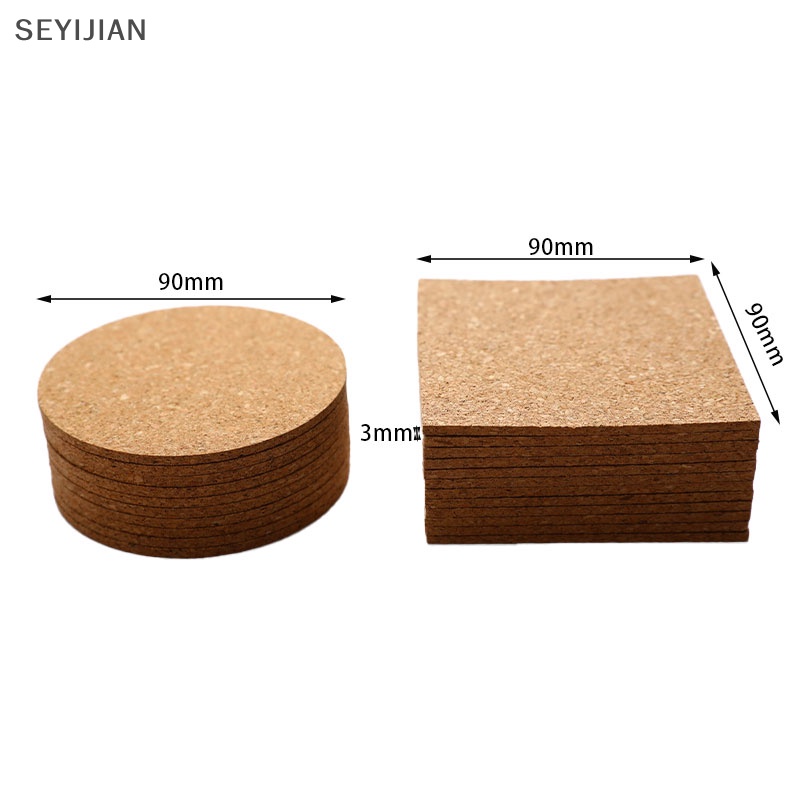 Set 10 Tấm Lót Cốc / Trà / Cà Phê Bằng Nút Bần Tiện Dụng