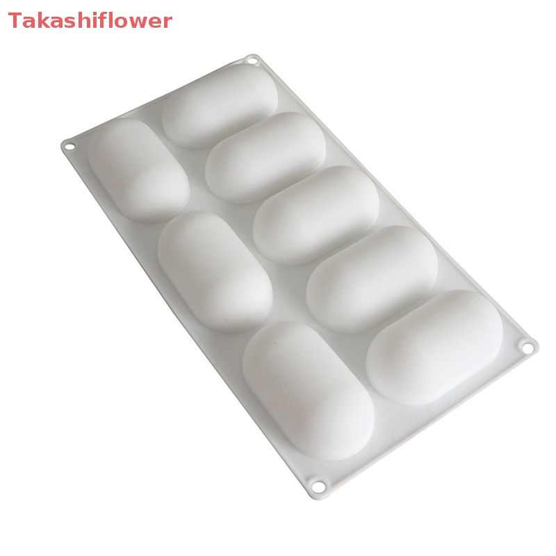 Khuôn Silicone Làm Bánh 8 Ngăn Hình Oval Tiện Dụng