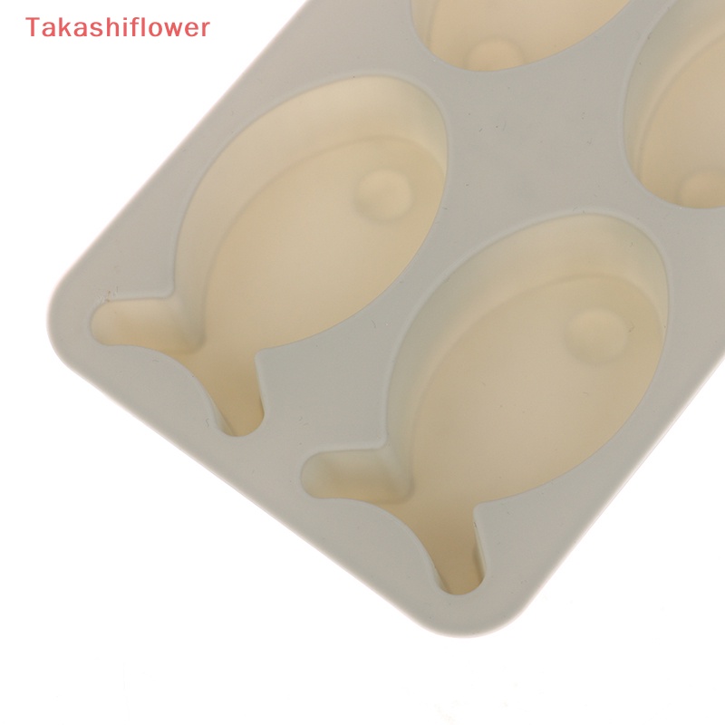 1 Khuôn Silicone Làm Bánh Hình Cá 4 Lỗ DIY