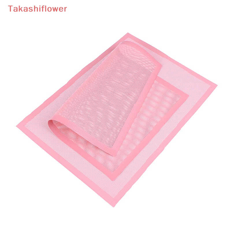 1 Miếng Lót Silicone Màu Hồng Đục Lỗ Chống Dính Có Thể Tái Sử Dụng