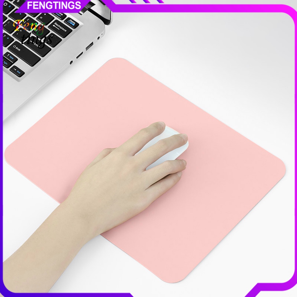 Miếng Lót Chuột Và Bàn Phím Máy Tính Giả Da Dày Hai Mặt Màu Trơn Chống Trượt Chống Thấm Nước