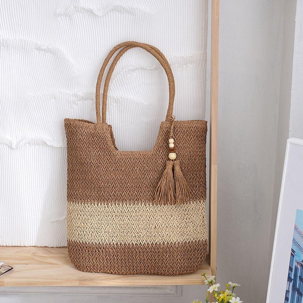 Túi Đựng Mỹ Phẩm / Son Môi Kẻ Sọc Ngăn Rộng Thời Trang Đường Phố Mùa Hè Cho Nữ