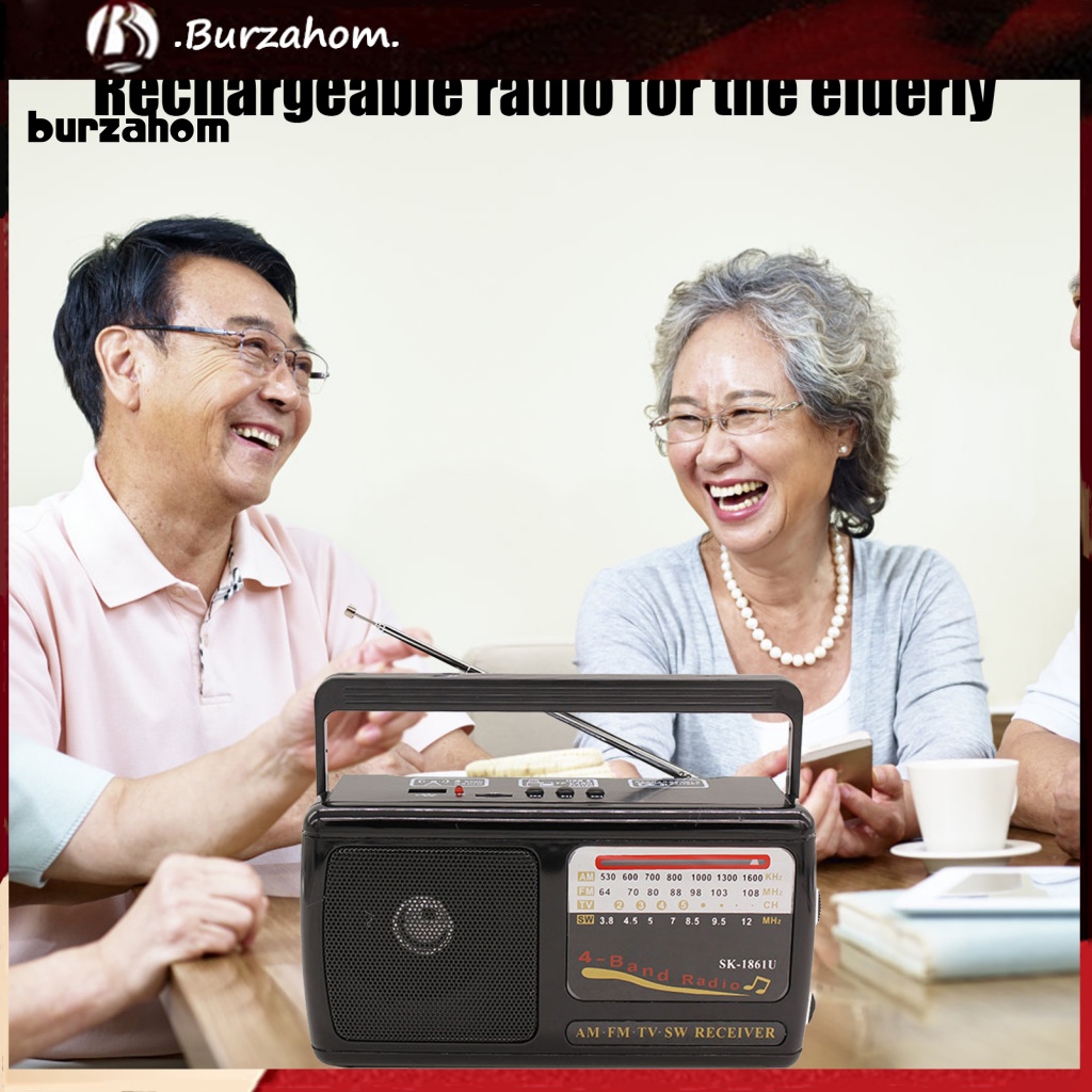 Radio Kỹ Thuật Số Bur 1861U Độ Nhạy Cao Nhận Diện Âm Thanh Lớn AM FM SW Có Thể Sạc Lại Dành Cho Gia Đình