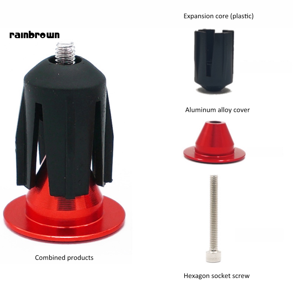 Bộ 2 Nút Gắn Tay Lái Xe Đạp Bằng Hợp Kim Nhôm Gọn Nhẹ Chống Mòn &amp; Rỉ Sét