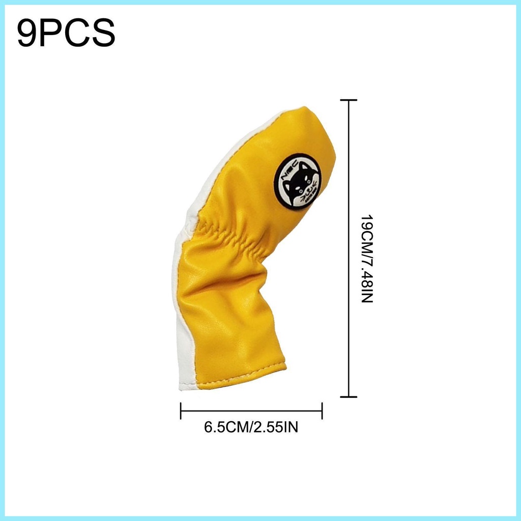 Bộ 9 Vỏ Bọc Gậy Đánh Golf Bằng Da PU Cao Cấp