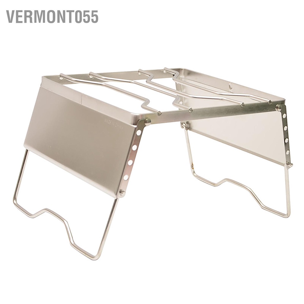 Vermont055 Vỉ nướng lửa trại có thể gập lại Chiều cao điều chỉnh Tải trọng 20kg Chống rỉ sét bằng thép không gỉ