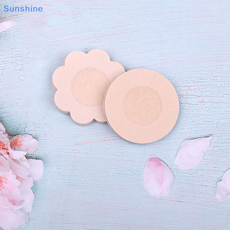 Sun Set 50 Miếng Dán Ngực Tự Dính Hình Hoa Màu Đen Sa Dùng Một Lần Cho Nữ
