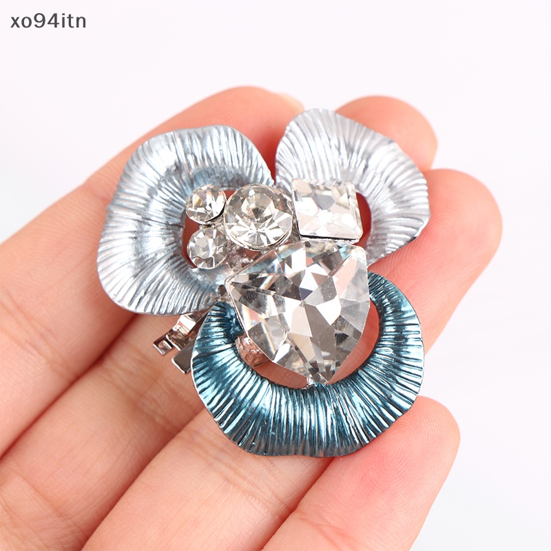 Kẹp Cài Khóa Giày Cao Gót Đính Đá Hình Hoa Trang Nhã Dành Cho Nữ