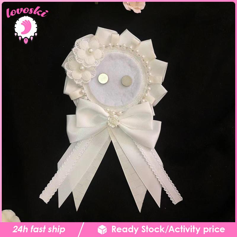 [Lovoski] Giá Đỡ Huy Hiệu Anime Màu Trơn Đa Năng Phong Cách Retro Cho Mũ / Đầm DIY