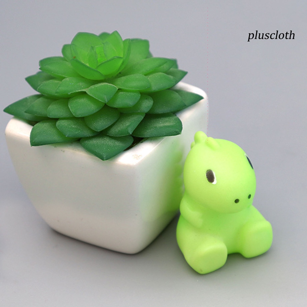 &lt; Plus &gt; Set 20 Đồ Chơi Bóp Giảm Căng Thẳng Hình Khủng Long Hoạt Hình Đáng Yêu Có Tiếng Kêu