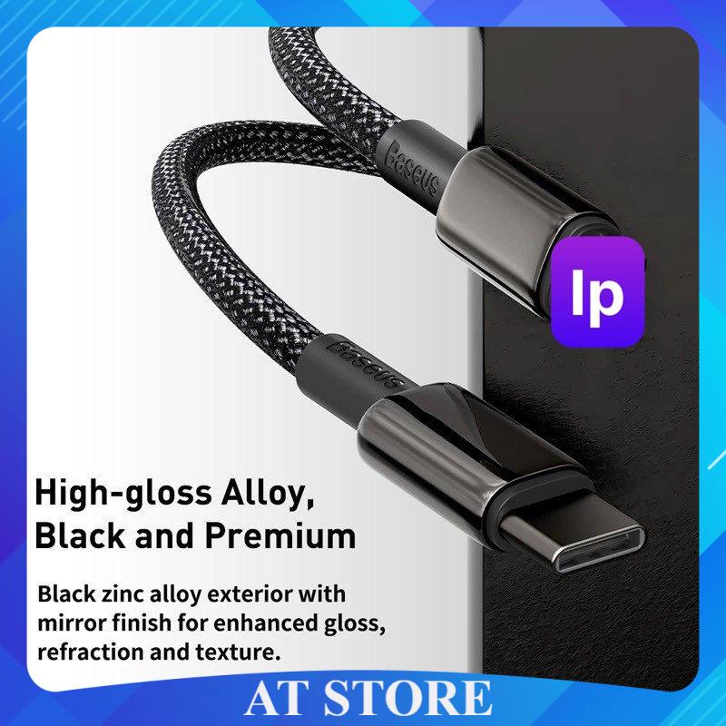 Cáp Sạc Nhanh LN PD20W Baseus Tungsten Gold Chính Hãng - Cáp Sạc Dây Dù Cho IP